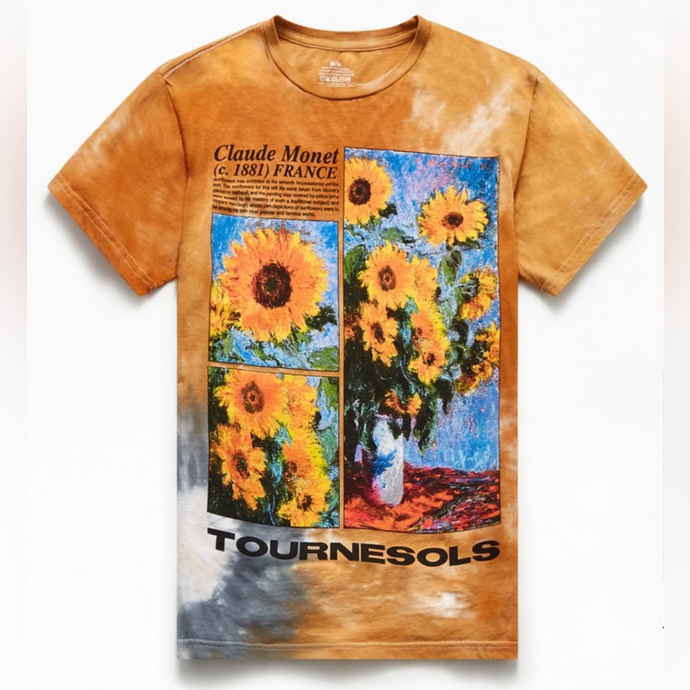 Pacsun Washed Monet Tournesols T-Shirt Size Small